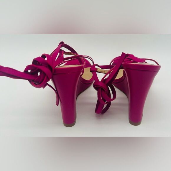 Schutz | Deonne Wedges | Ankle Tie | Hot Pink | Size 6.5, 7 - Picture 7 of 11